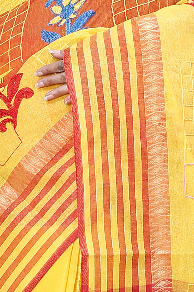 Yellow Pure Cotton Rivka Tant Embroidery (980)